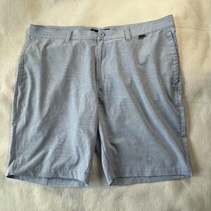 TravisMathew Shorts Mens 38 Light Blue Performance Golf Stretch Quick Dry 1MY314